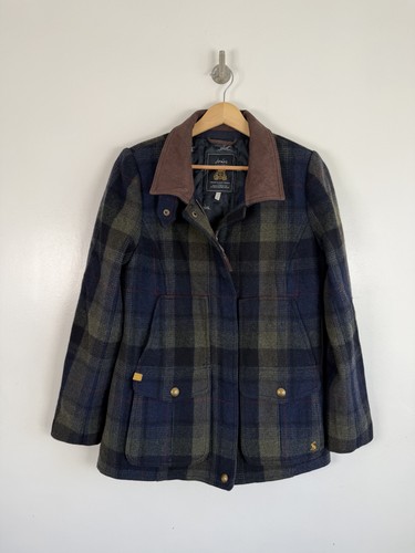 Joules tweed coat size - joules, navy