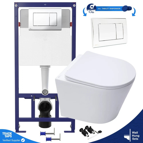 Wall hung toilet pan seat - hung, &