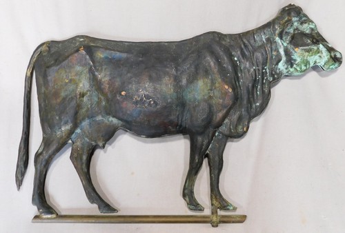 Antique cow weathervane - , copper