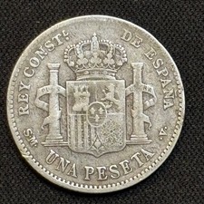 1903 Spain 1 peseta Silver
