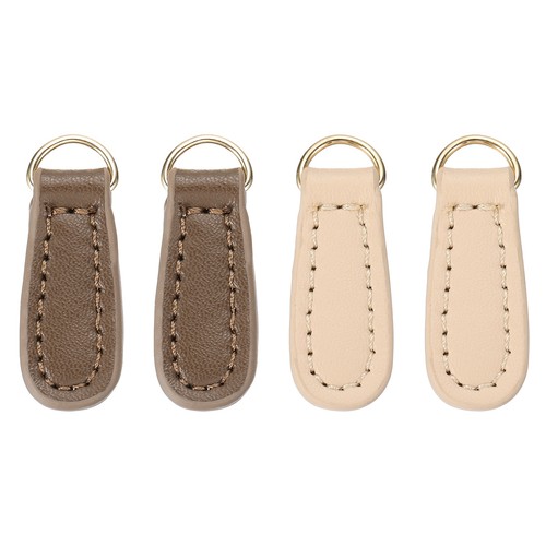 4pcs leather zipper - pull,, 1.61