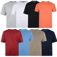 Men's Plain T-shirts Big & Tall Crew Neck Short Sleeve Casual Cotton Tee Top