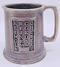 Vintage Pewter Childs ABC Mug
