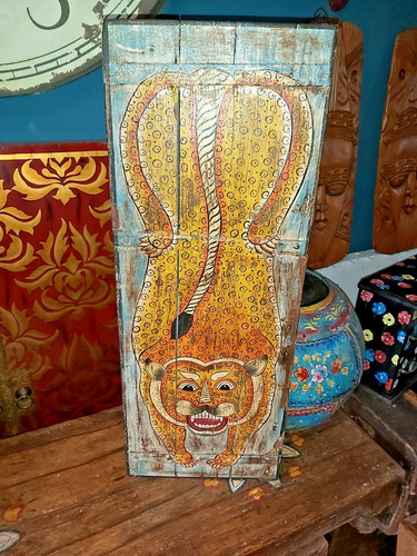 Hand painted tiger - painted, on