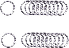 20 Pcs Binder Rings Metal Book