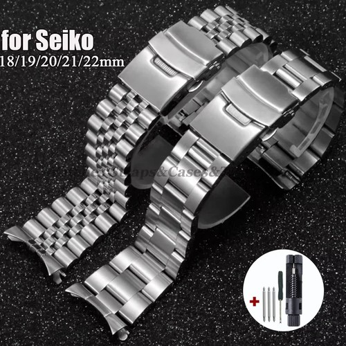 Stainless steel watch strap - steel,