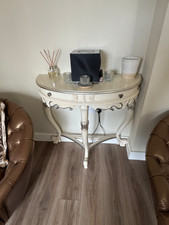 Semi Circular Wood Table - Collection Only (Bath)