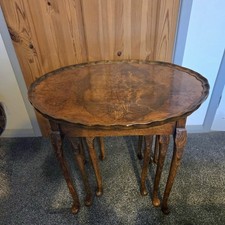 Antique Walnut Pie Crust Nest