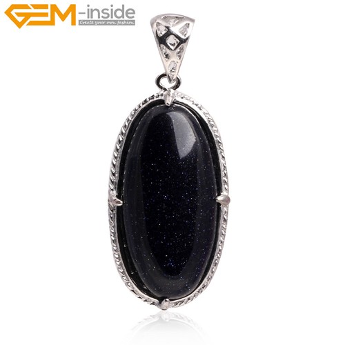 Oval stylish pendant - pendant, leather
