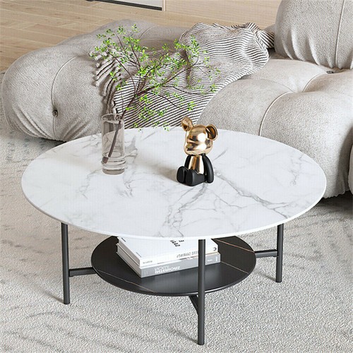 2tier real marble coffee - coffee, table