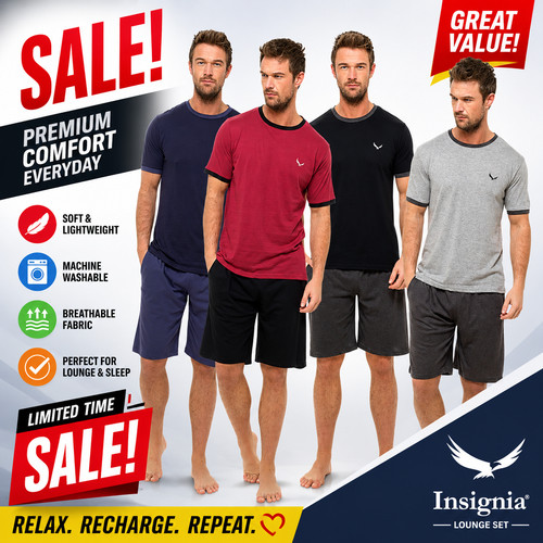 Mens pyjamas shorts set short - pyjamas,
