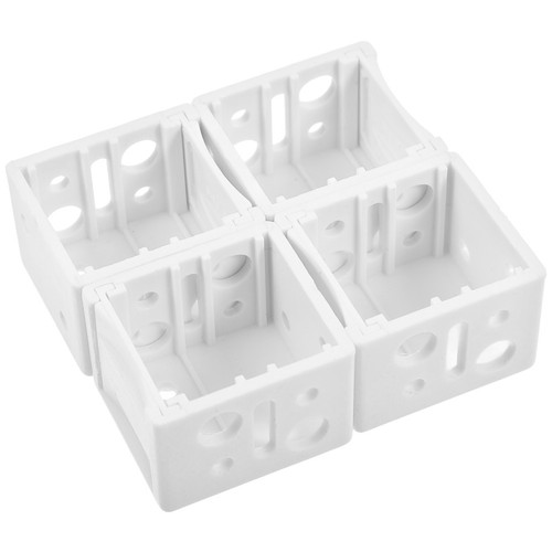 4pcs white abs blinds mounting - blinds,