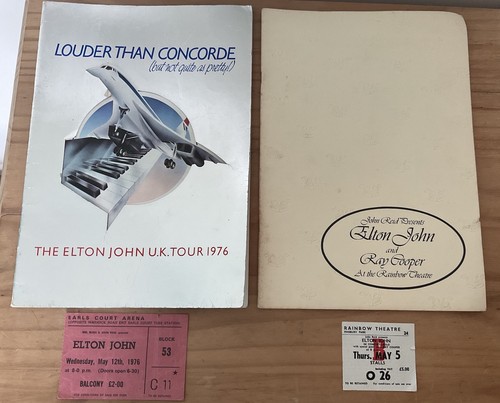 Elton john concert memorabilia - elton,