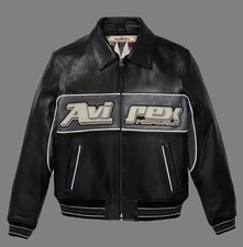 Avirex Black Leather Racing