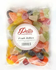 Pells Fruit Jellies - 1kg Bag - Traditional Assorted Sweets - Vegetarian