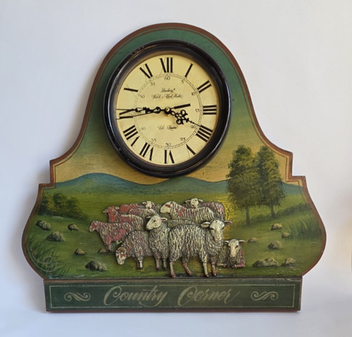 Large sheep wall - wall, clock