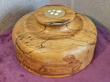 Beautiful Large Turned Spalted Wood Dome Cloche for Food, Cake, Cheese, etc
