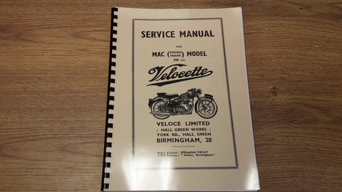 Velocette mac models - models, workshop