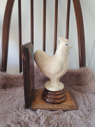 Vintage ceramic rooster book - vintage,