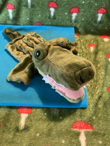Hungry crocodile soft toy - crocodile, hand