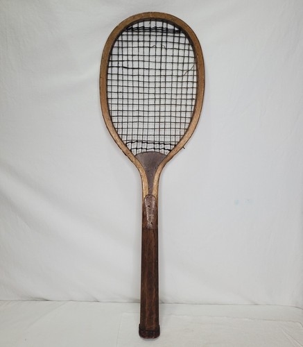 Antique wooden tennis racket - antique,
