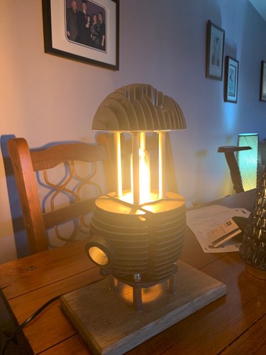 Table lamp made from vintage - table,
