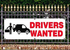 OUTDOOR PVC DELIVERY DRIVERS WANTED BANNERS SHOP SIGN ADVERT FREE ART WORK READY