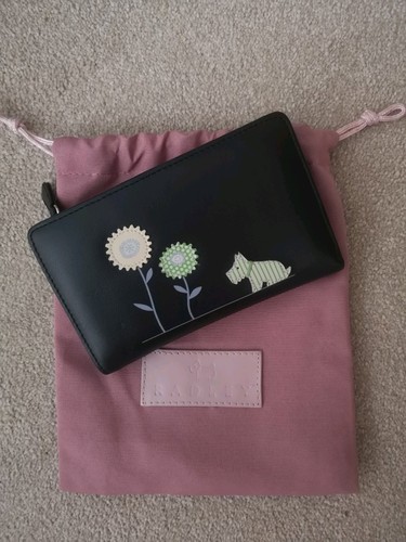 Radley black purse with - black, pink