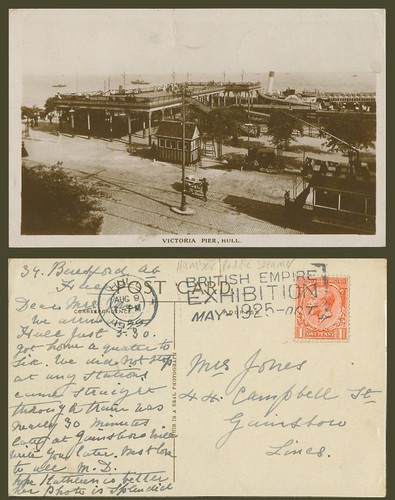 Hull 1925 old postcard - old, rp