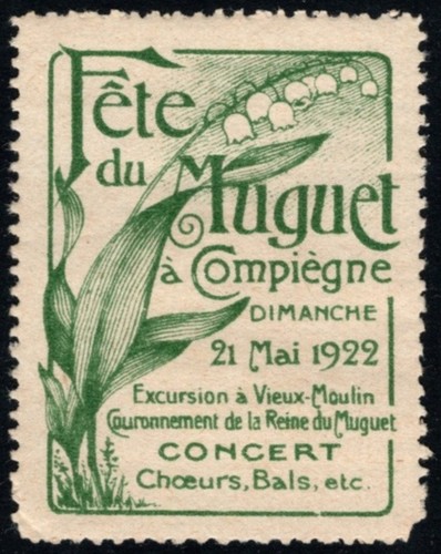 1922 france poster stamp - france, queen