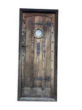 Antique Solid Oak Front Door