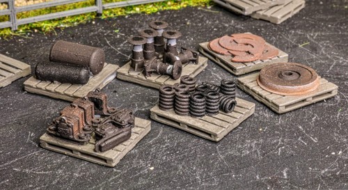 Detailed pallets with - detailed,