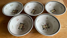 5 Royal Doulton "Cornwall" Lambethware Cereal / Dessert / Cereal Bowls / Dishes