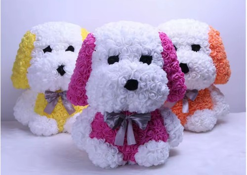 Dog with forever roses - dog,