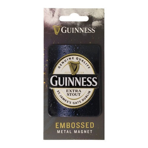 Guinness embossed metal fridge - embossed,