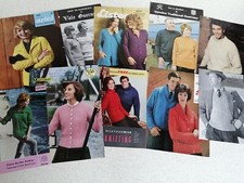Joblot 10 Vintage Knitting Patterns 60-70s Ariel Guernsey Lister Marriner P&B