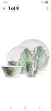 16Pc Melamine Dinnerware Set