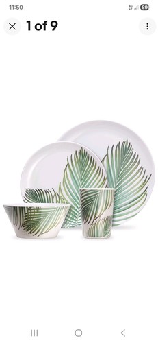 16pc melamine dinnerware set - 16pc,