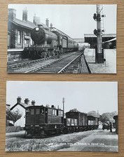 RP Postcards x2, Wisbech Station & Steam Train on Wisbech to Upwell Line