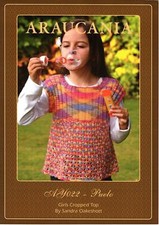Araucania Knitting Pattern -Puelo DK Yarn , Girls Cropped Top AY022