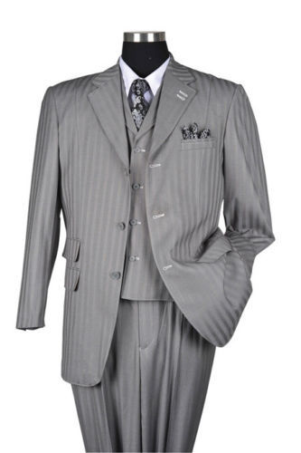 New men piece vested gray - new,
