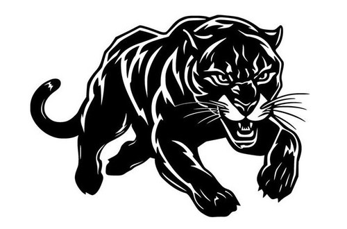Large tiger panther car - large, 23"