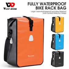 WEST BIKING Fullly Waterproof Bike Single Pannier Bag Trunk Rack Pack Bag 15L