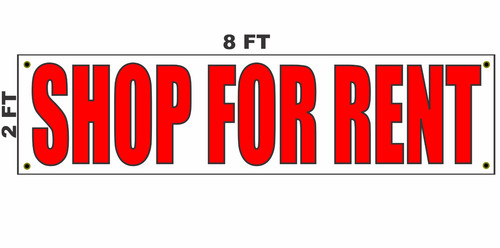Shop for rent banner sign - shop,
