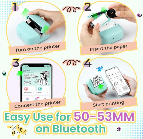 Mini printer m02x inkless - mini,