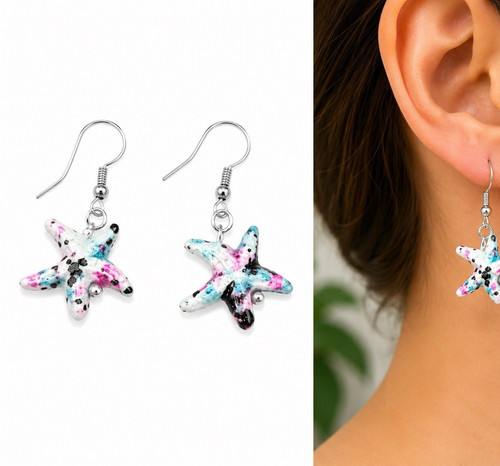 Starfish dangle drop hook - starfish, dangle/drop
