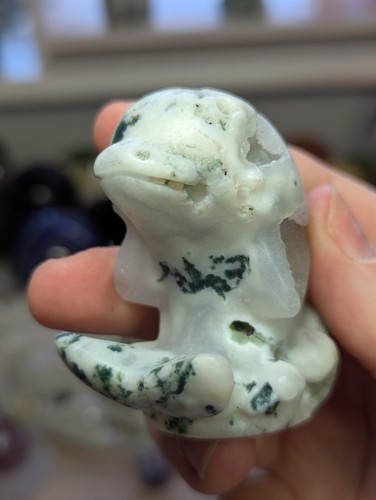 Moss agate druzy - druzy, crystal