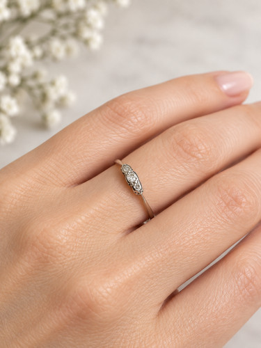 Antique 18ct gold and platinum - 18ct,