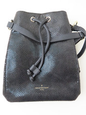 Pauls Boutique Designed London Black Shoulder Bag Jazzy Lining W9” H11” D7”