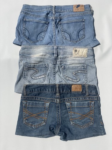 Hollister blue denim shorts